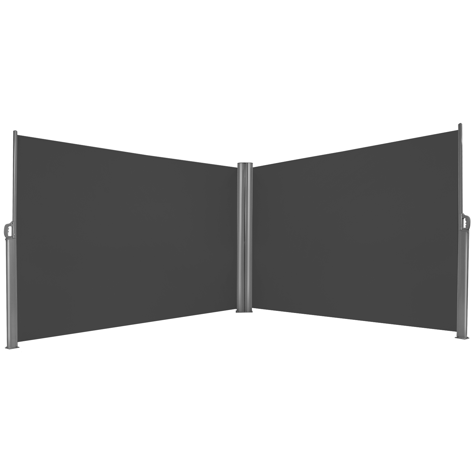 600 x 160 cm Patio Double-Sided Retractable Folding Side Awning - Savings Store