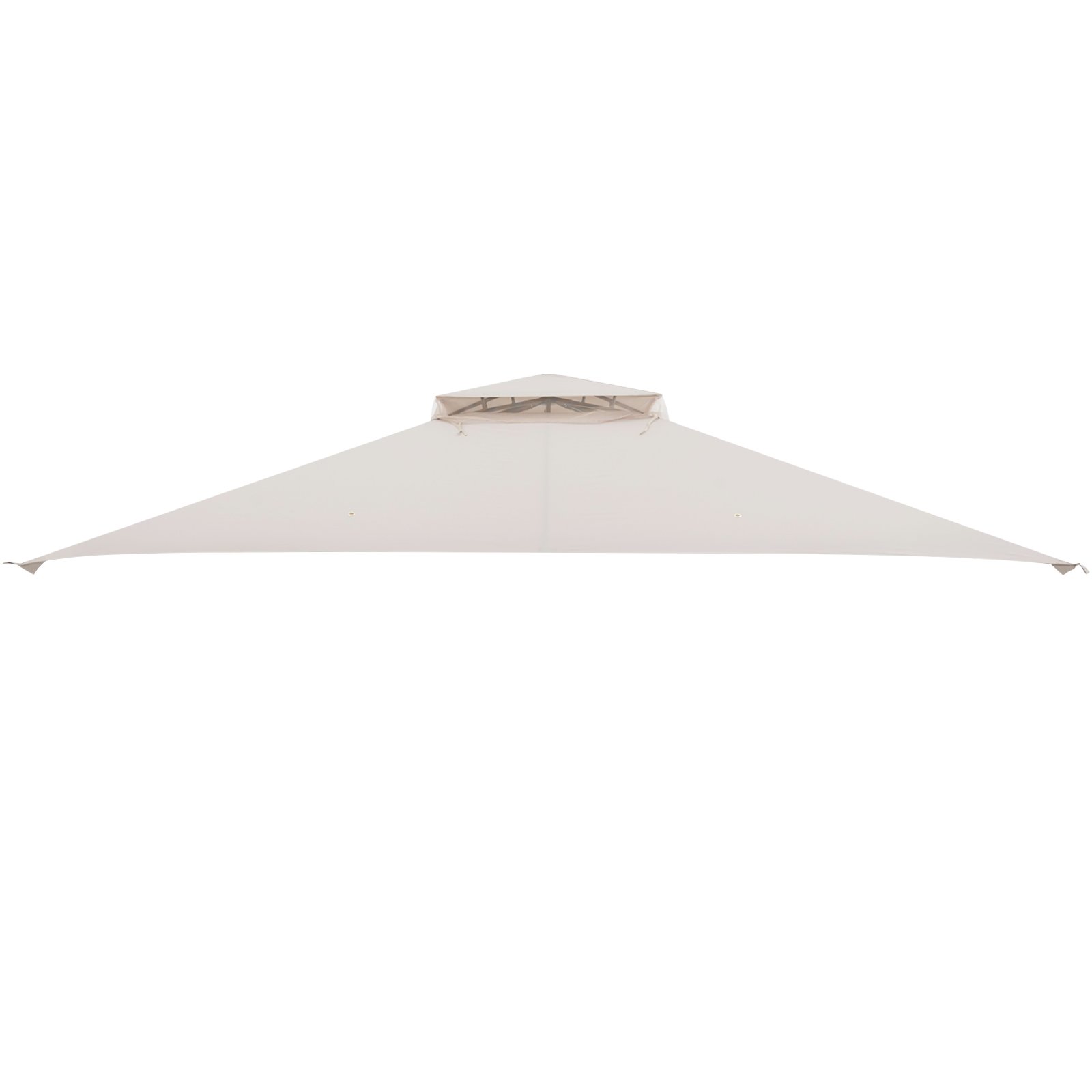 NOVEAL 368 x 303CM Gazebo Replacement Top with Air Vent and Drainage Holes-Beige - Savings Store