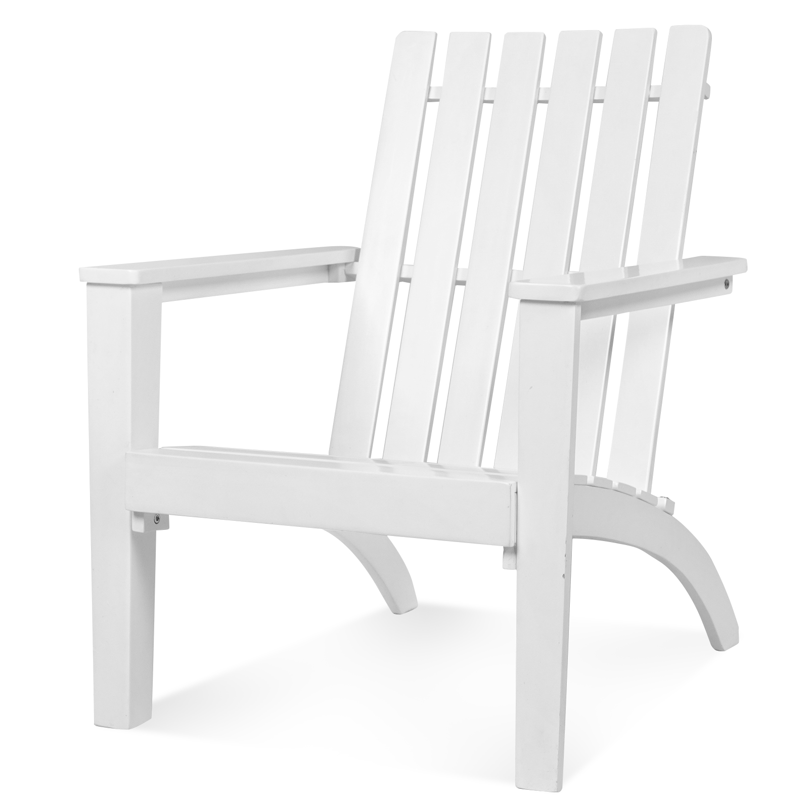 Garden Chair - Wood Adirondack Chair with Solid Acacia Wood and 160KG Weight Capacity-White - Savings Store