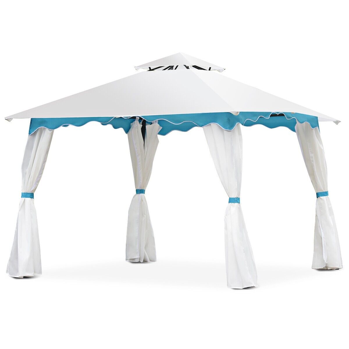 3x3M Metal Gazebo with Side Walls for Garden Patio Camping Event - Savings Store