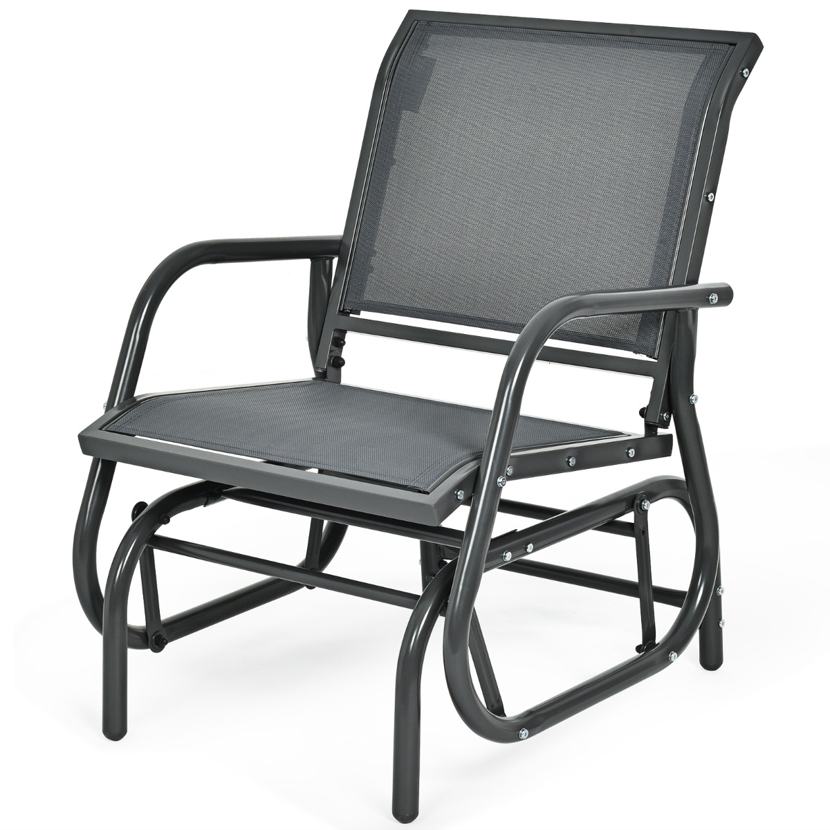 Outdoor Single Swing Glider Rocking Chair for Backyard - Savings Store