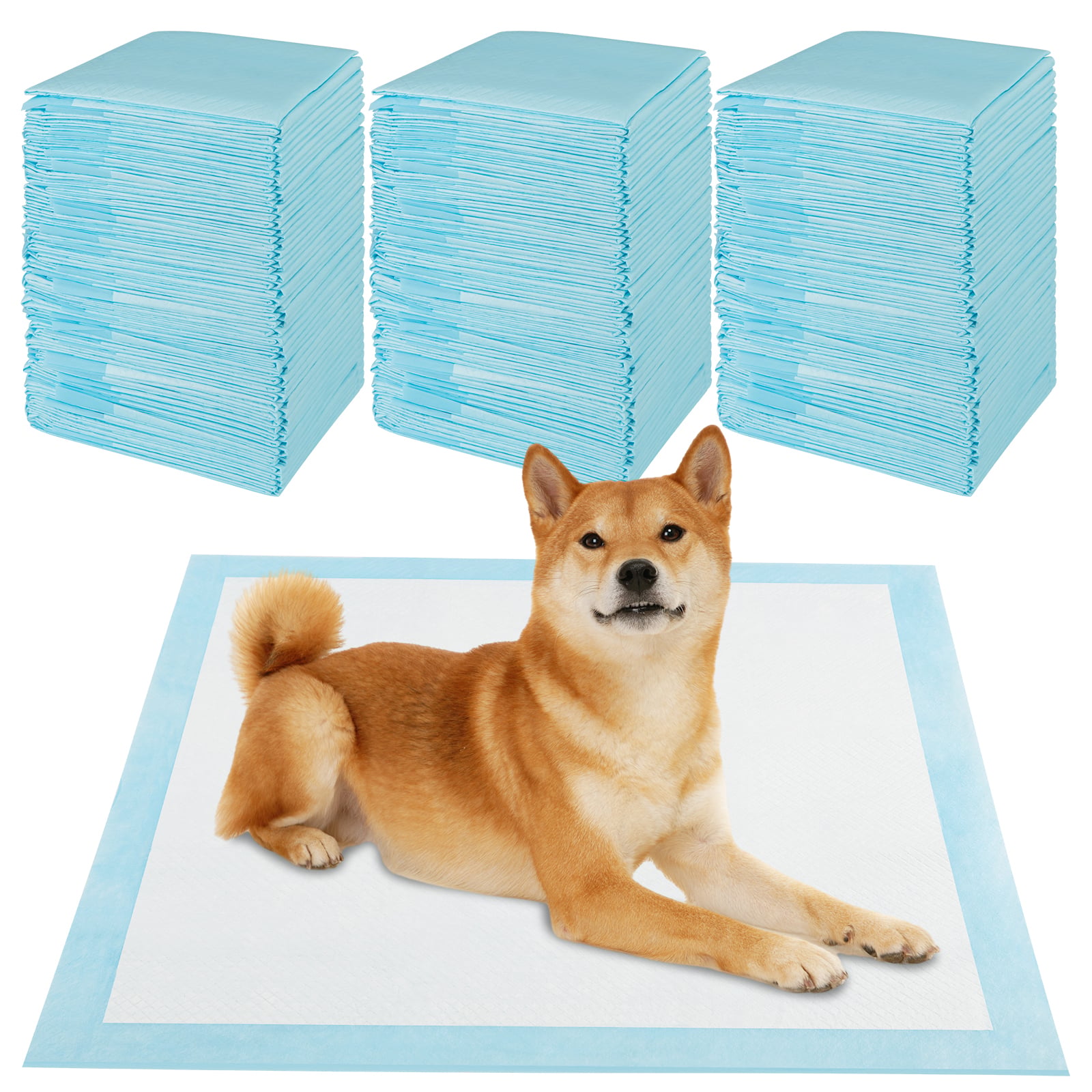 Dog and Puppy Pee Pads 76 x 76 cm(150 Counts) 6-Layer Leak-Proof Pet Pads-Blue - Savings Store