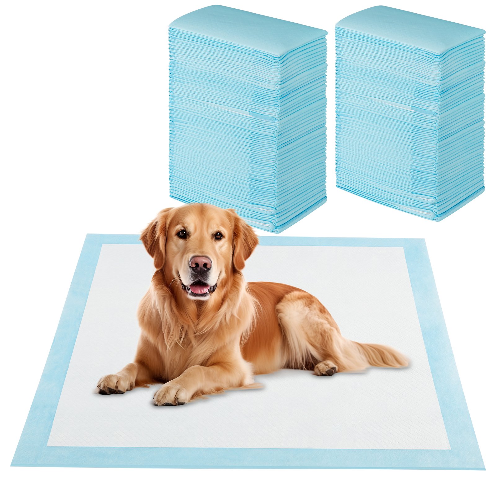 Dog and Puppy Pee Pads 90 x 90 cm(100 Counts) 6-Layer Leak-Proof Pet Pads-Blue - Savings Store