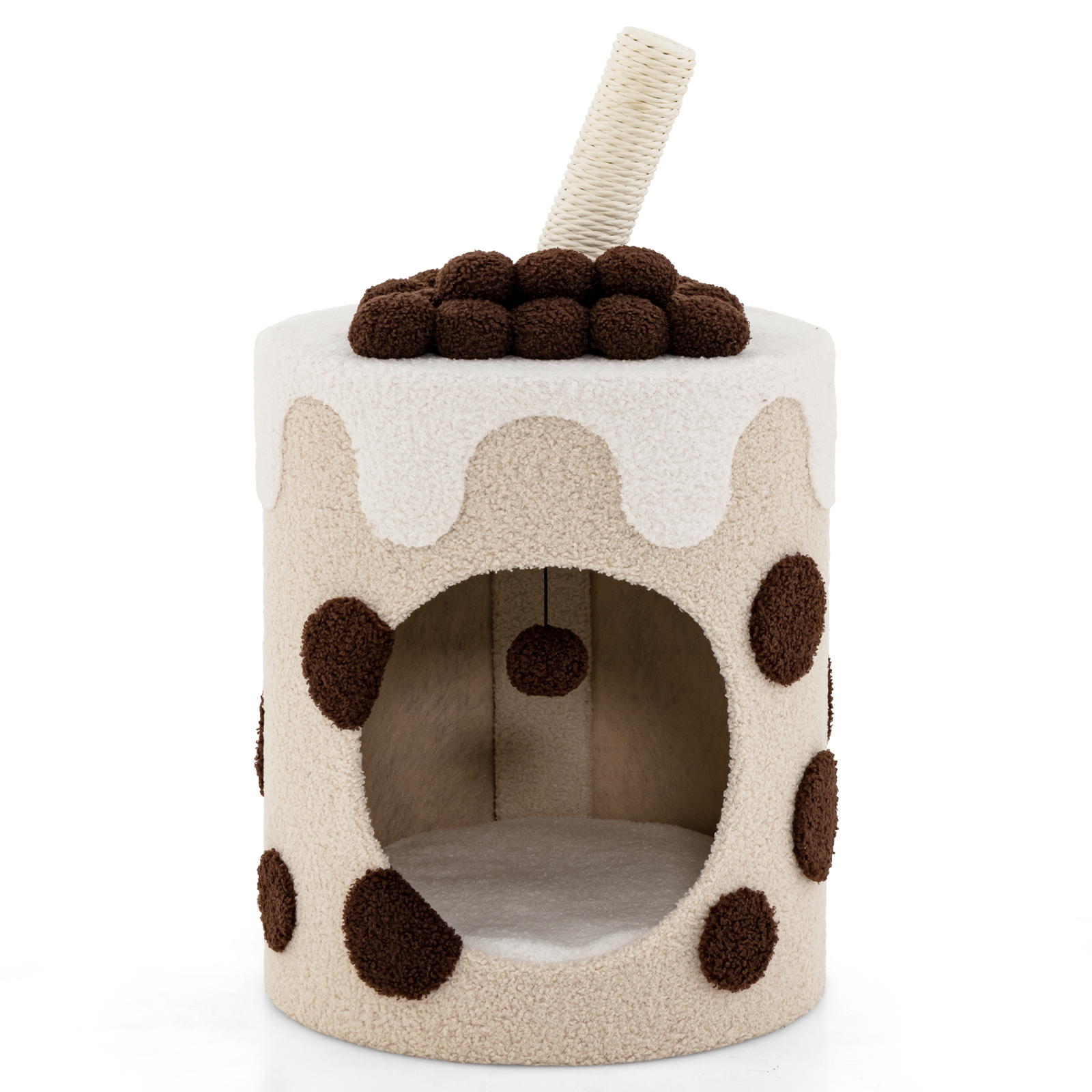 Bubble Tea Cat Tree Tower with Scratching Post-Coffee - Savings Store