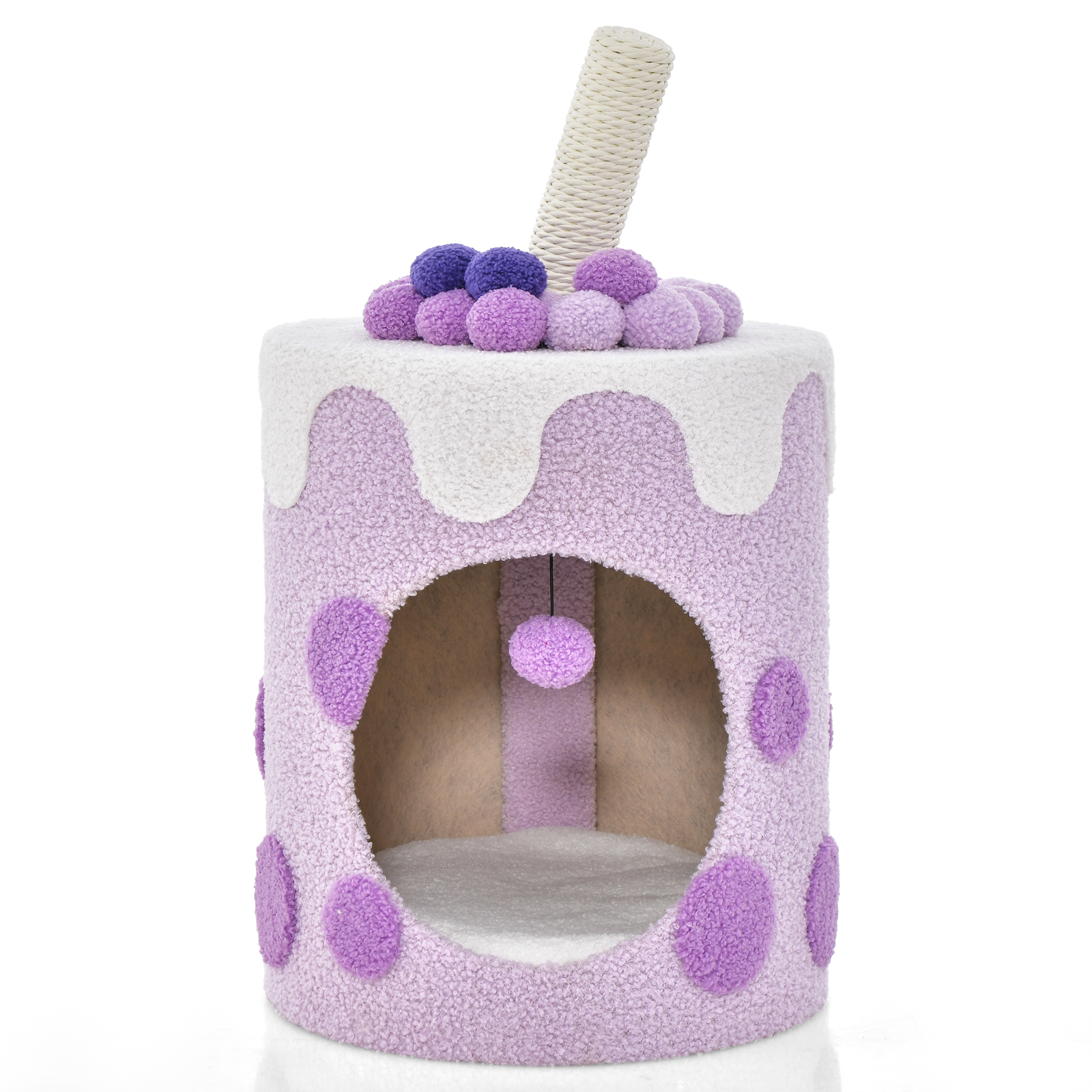 Bubble Tea Cat Tree Tower with Scratching Post-Purple - Savings Store