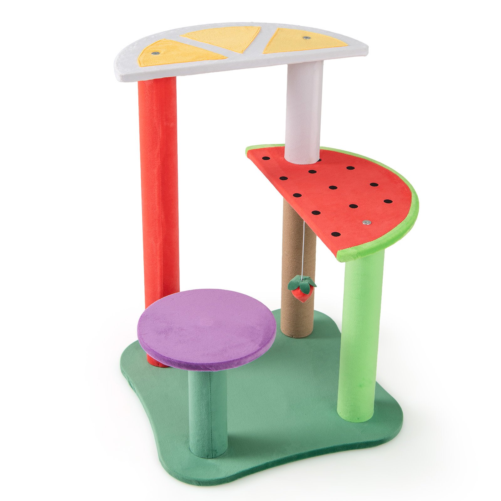 Multi-Level Aesthetic Fruit Cat Tower with Fruit-Shaped Platforms - Savings Store