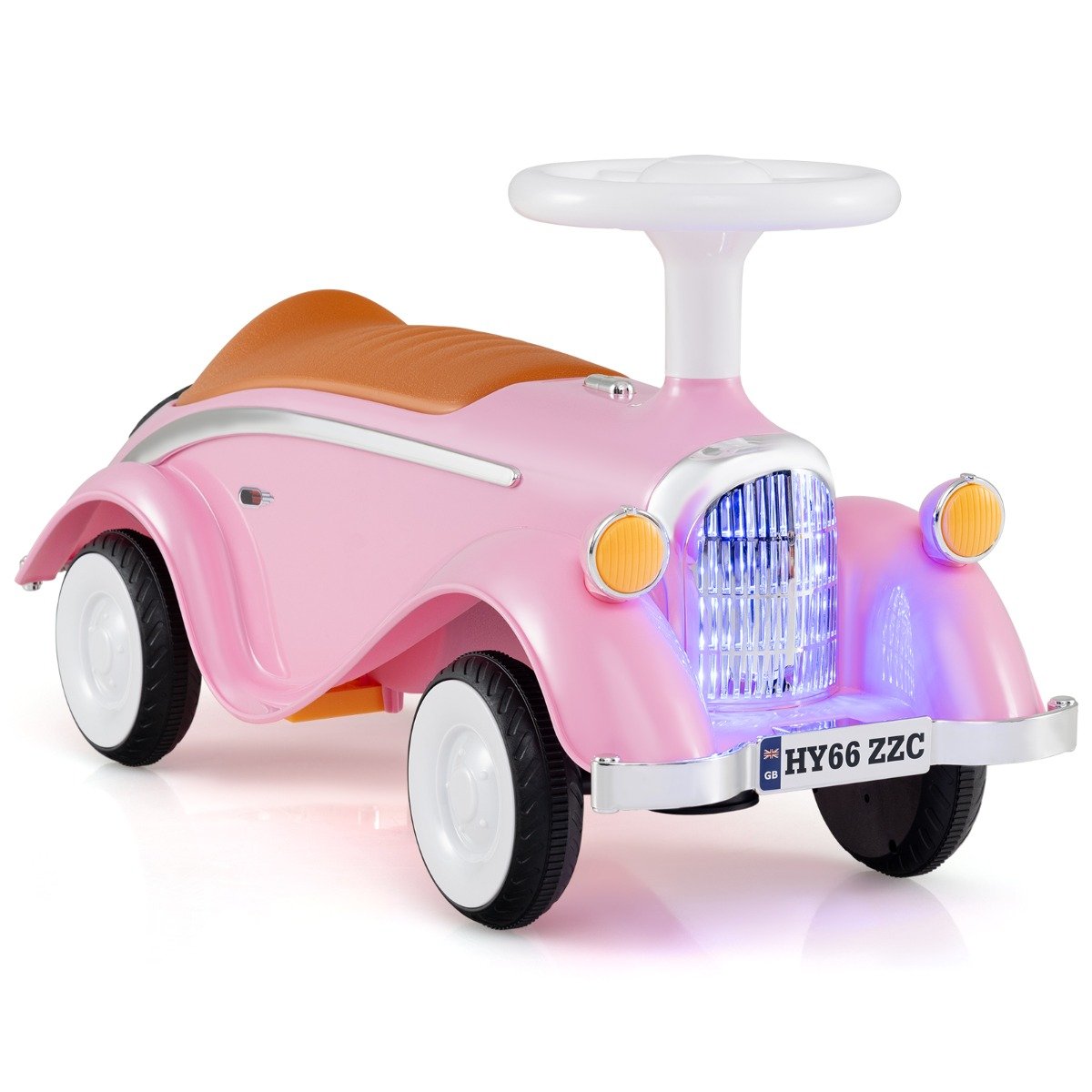 STANLIX Toddler Ride on Toy with Steering Wheel for Children 19-36 Months Old-Pink - Savings Store