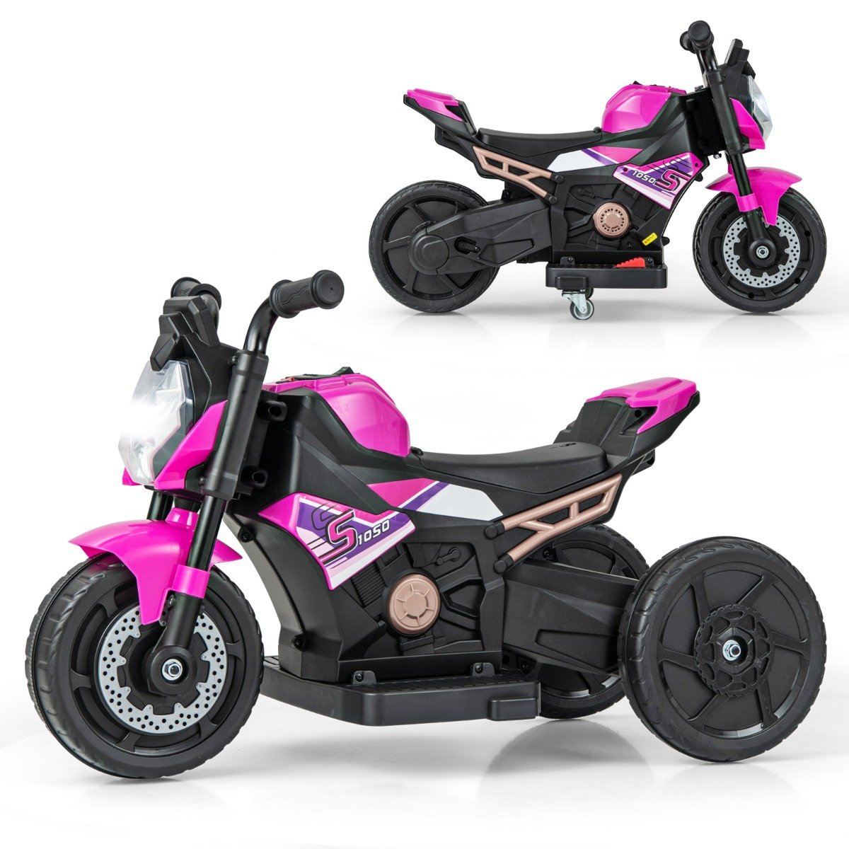 Kids Electric Motorcycle - 6V Kids Rideon Motorcycle - Pink - Savings Store