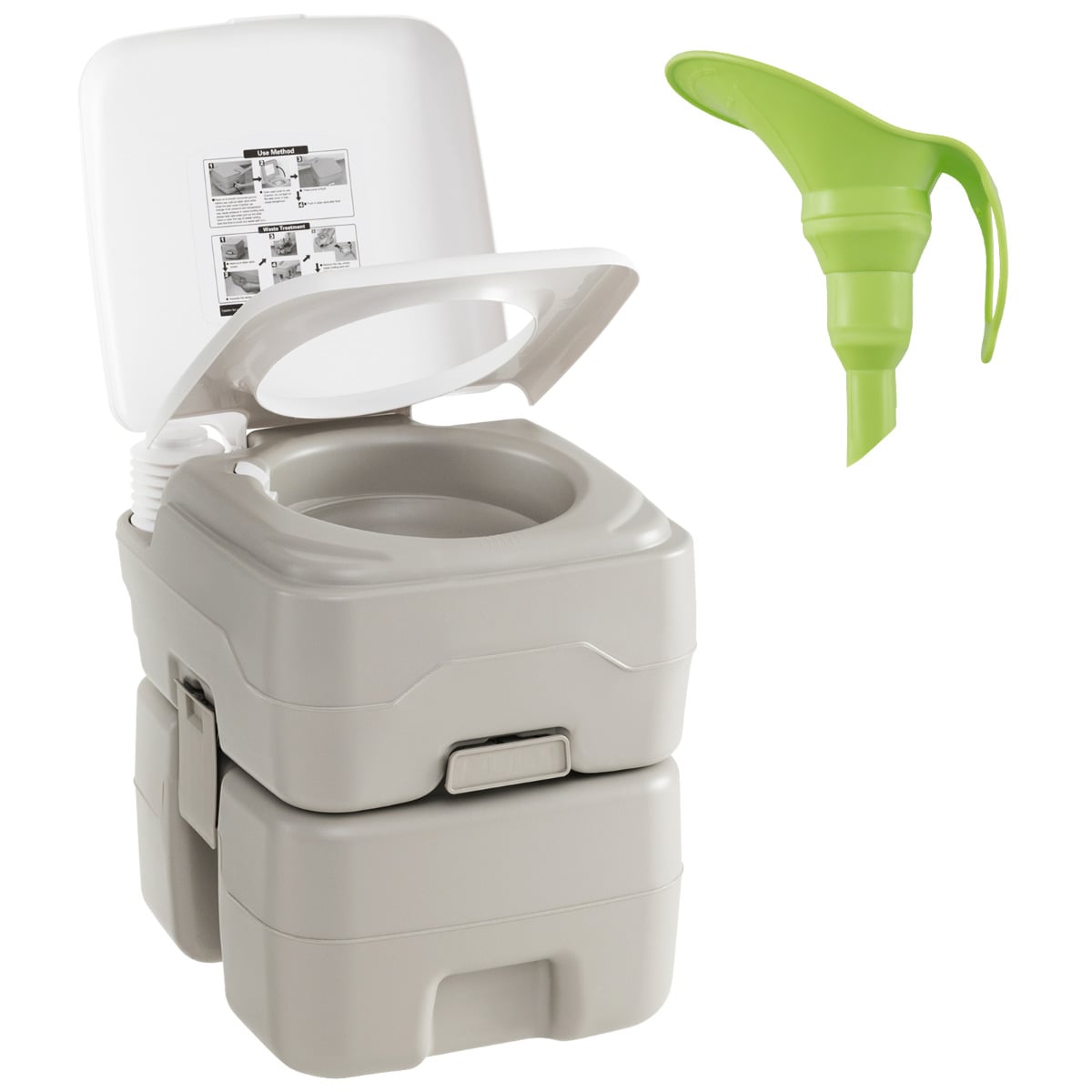 Portable Toilet with 20 L Waste Tank and Flush Pump - Savings Store
