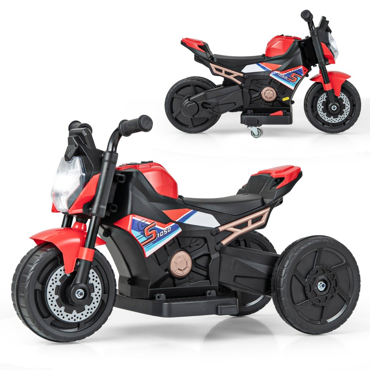 Kids Electric Motorcycle - 6V Kids Rideon Motorcycle - Red - Savings Store