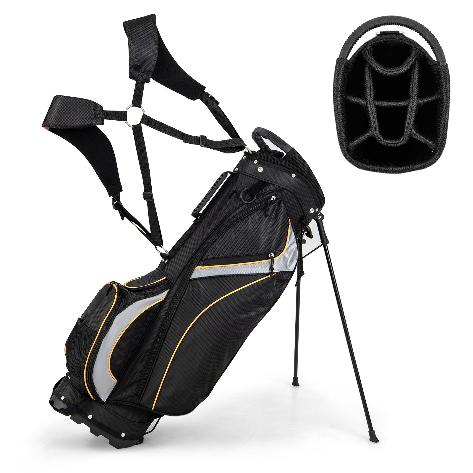 Golf - Golf Stand Bag with 8 Way Dividers and 7 Zippered Pockets - Savings Store
