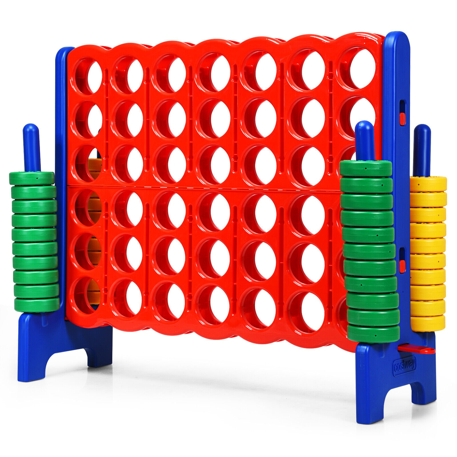 Outdoor Game - Jumbo 4-to-Score Giant Game Set with Quick-Release Lever-Blue - Savings Store