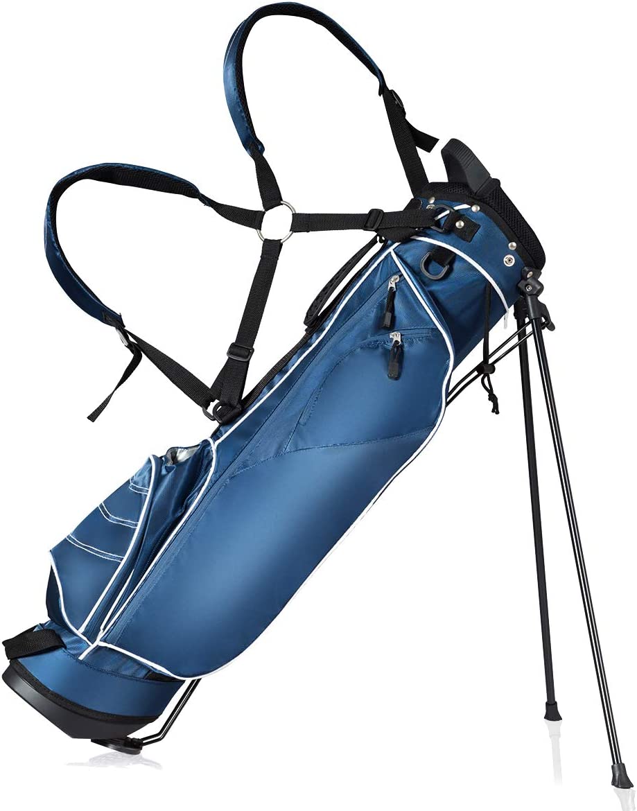 Golf - Golf Stand Bag with 4 Way Dividers-Navy - Savings Store