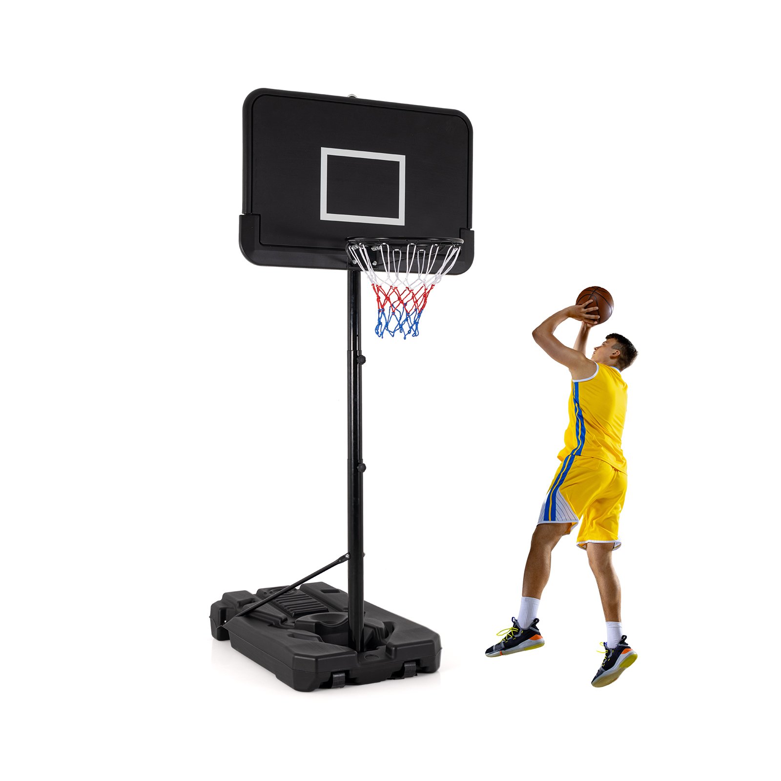 Basketball Hoop - 2.6-3.65 m Adjustable Portable Basketball Hoop with Shatterproof Backboard - Savings Store