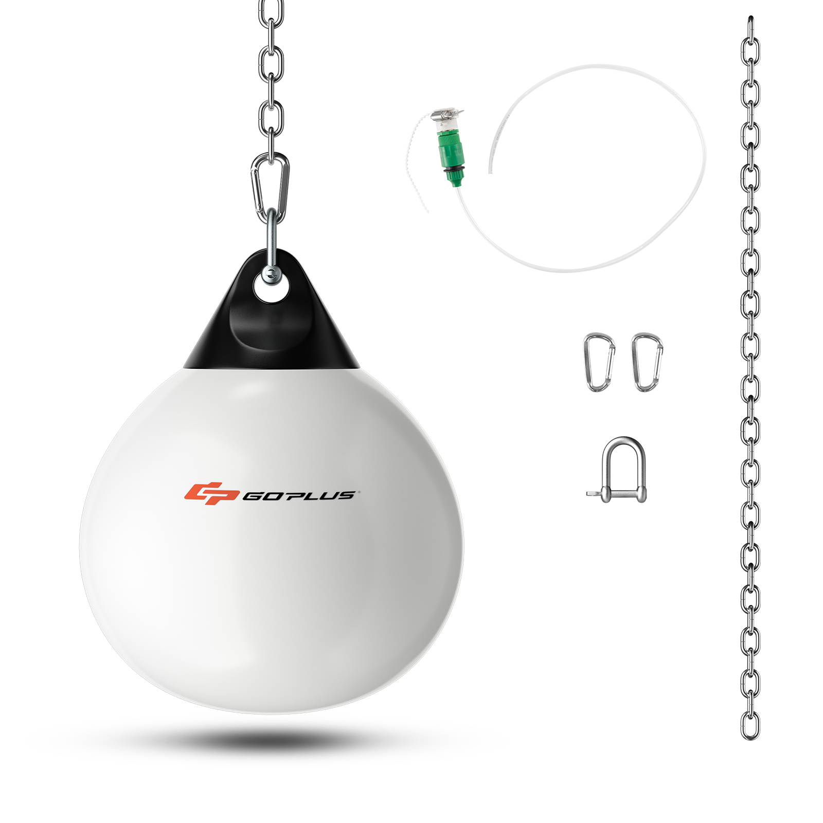 Water Punching Bag with Water Injector and Hanging Accessories-White - Savings Store