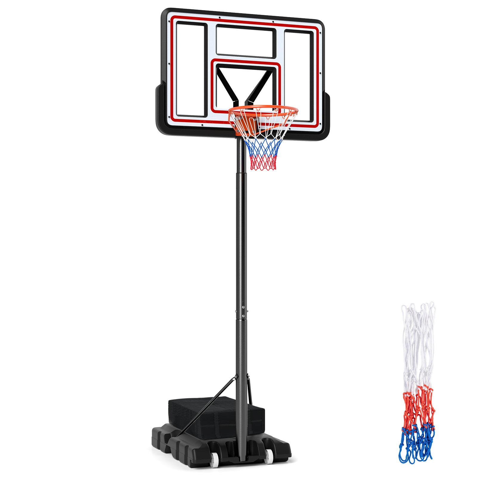 Basketball Hoop - 225-305cm Portable Basketball Hoop Adjustable Basketball Goal System - Savings Store