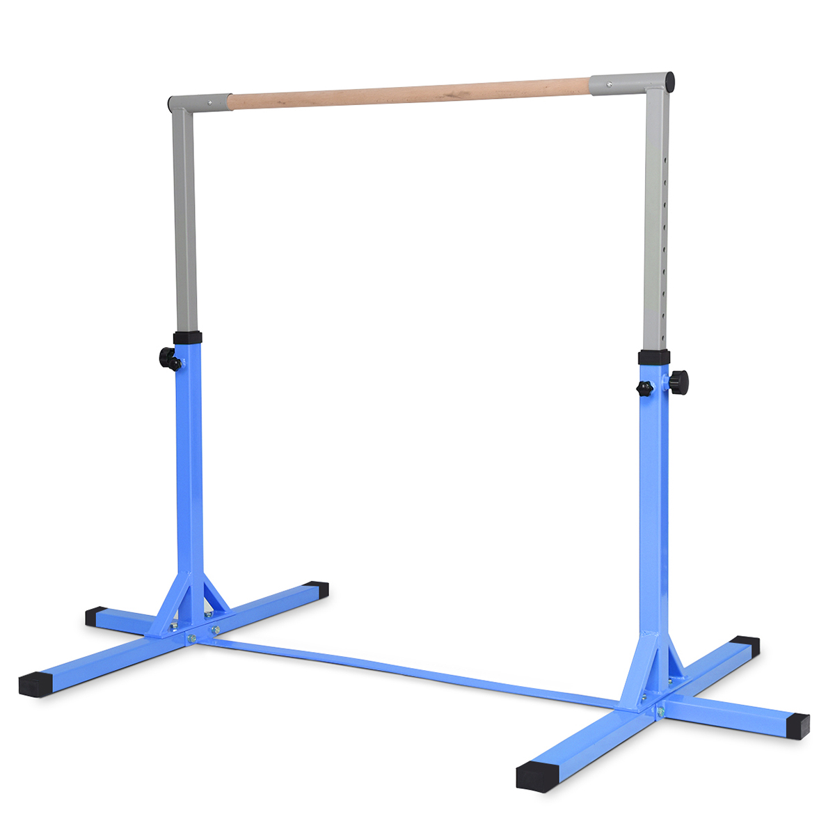 Children's Height Adjustable Gymnastics Training Bar, 90-150cm-Blue - Savings Store