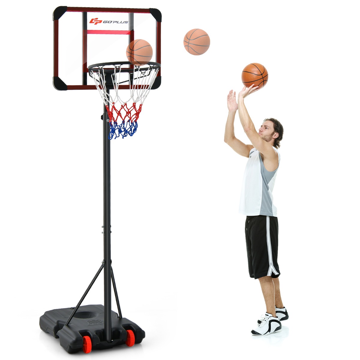 Basketball Hoop and Goal Set with Wheel for Basketball Gym - Savings Store
