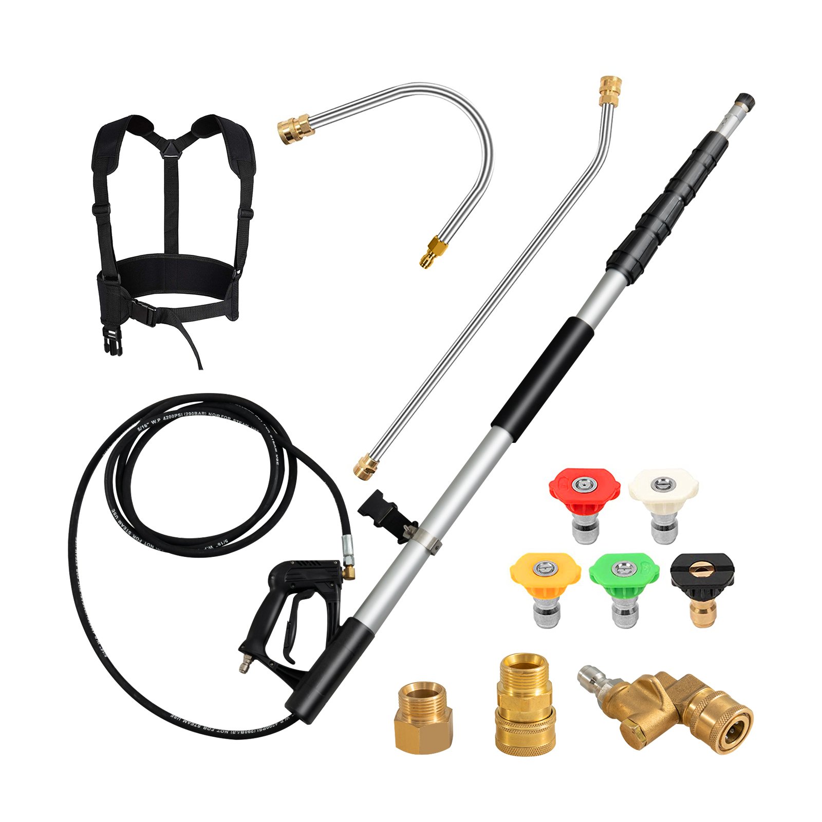 Telescoping Wand for Pressure Washers with 5 Spray Nozzles - Savings Store