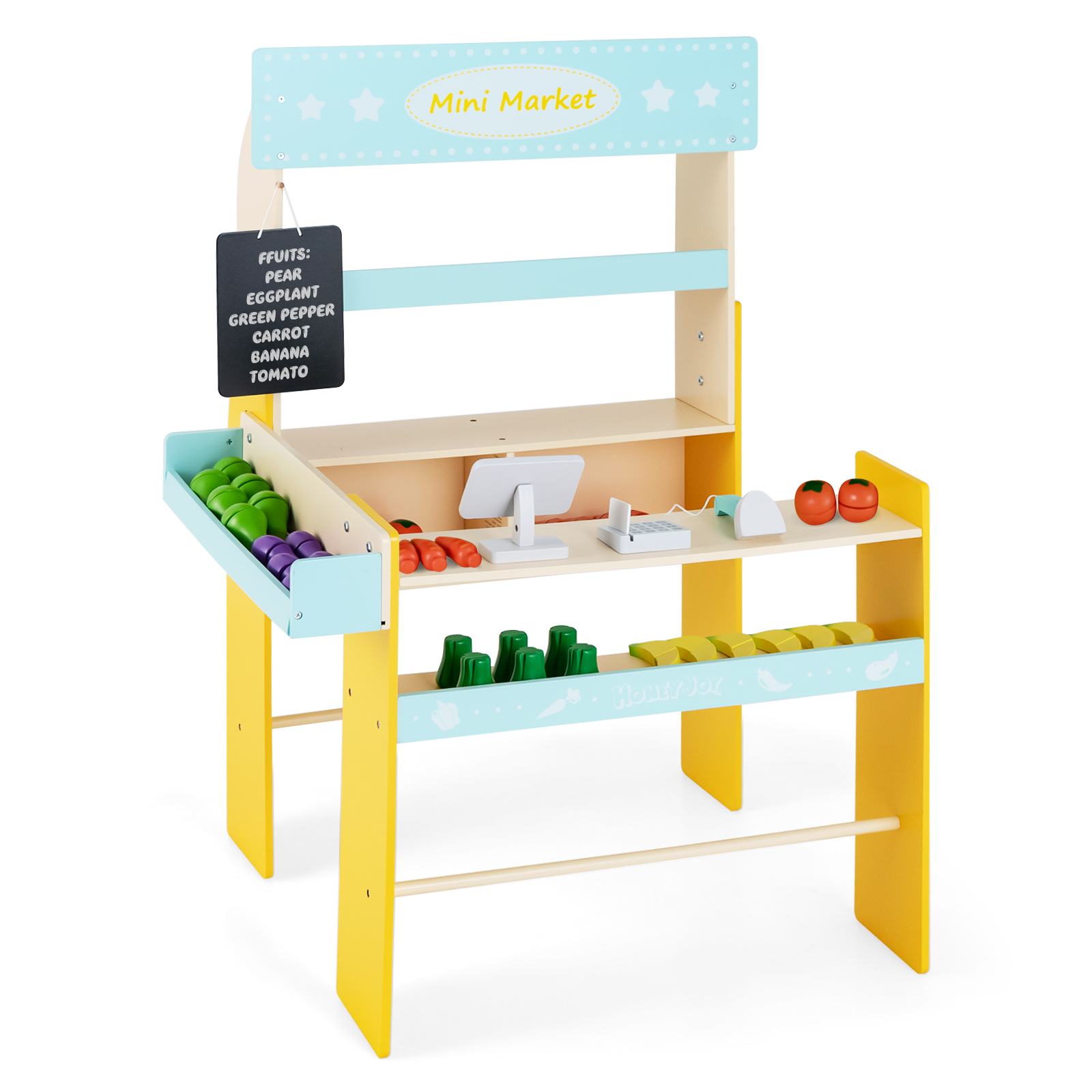 Kid's Pretend Play Grocery Store-Blue - Savings Store
