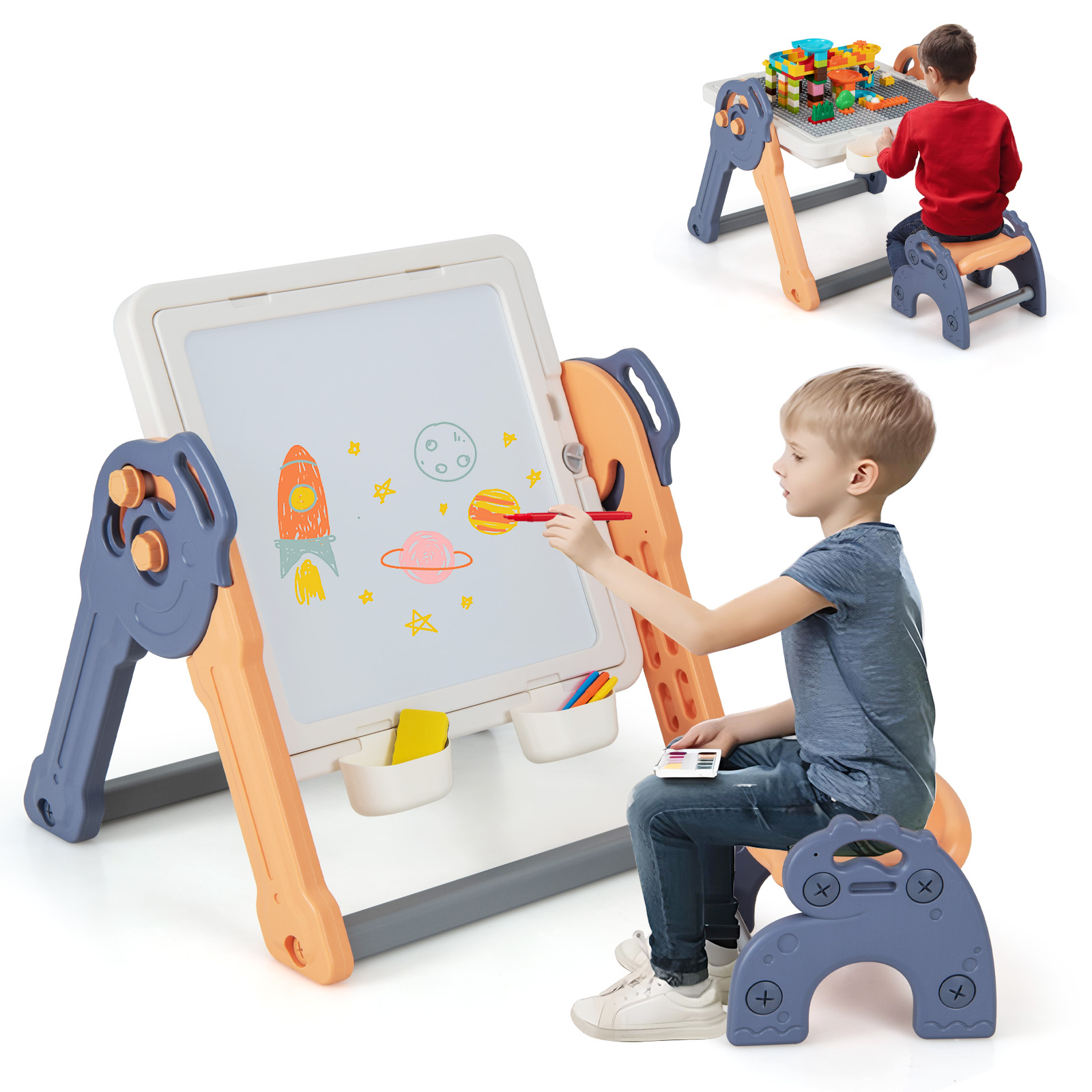6-in-1 Multi-activity Kids Play Table and Chair Set - Savings Store