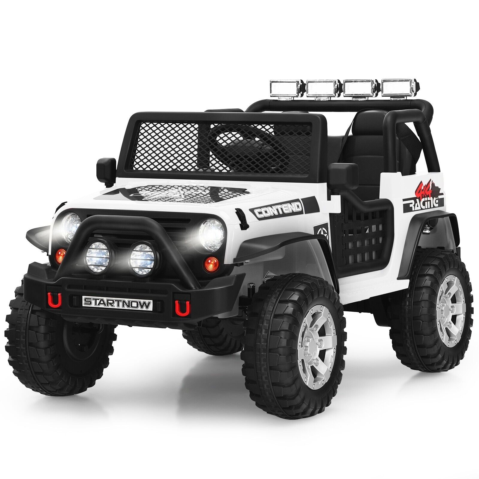 Kids Electric Vehicle - 2Seat Kids Ride on Truck - White - Savings Store