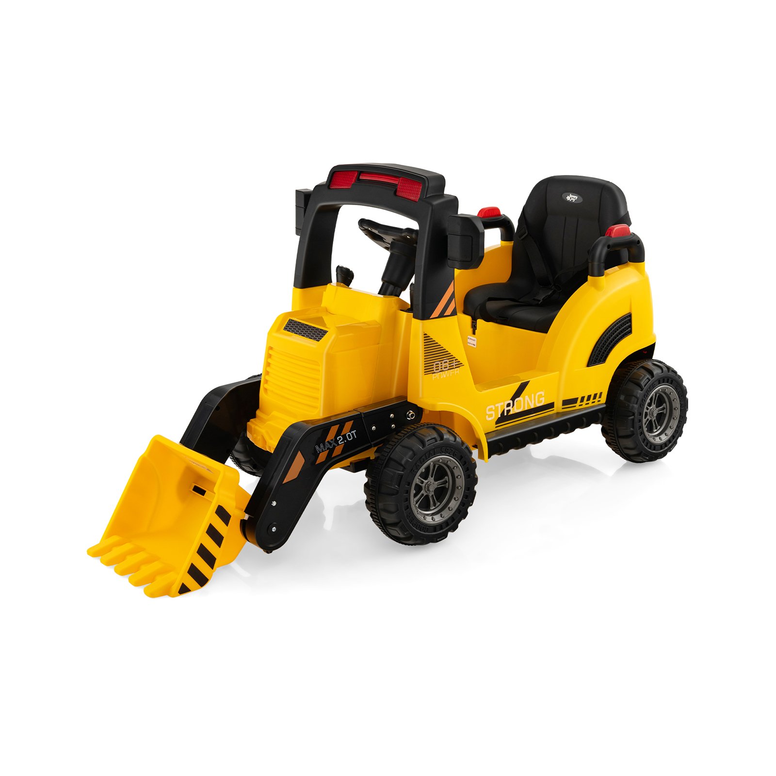 Kids Electric Vehicle - 12V Kids Ride On Construction Tractor - Yellow - Savings Store