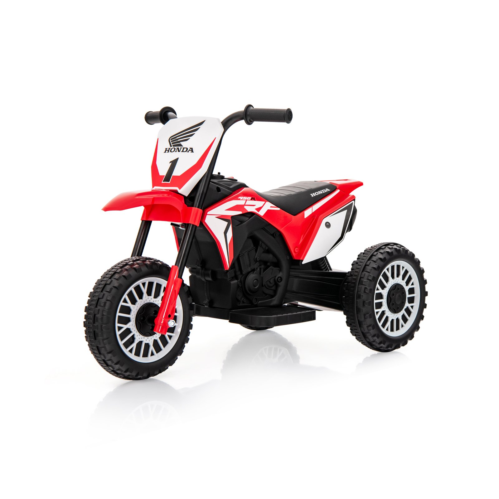 Kids Electric Bike - Honda Licensed Kids Ride On Motorbike with Horn Anti-slip Handlebars-Red - Savings Store
