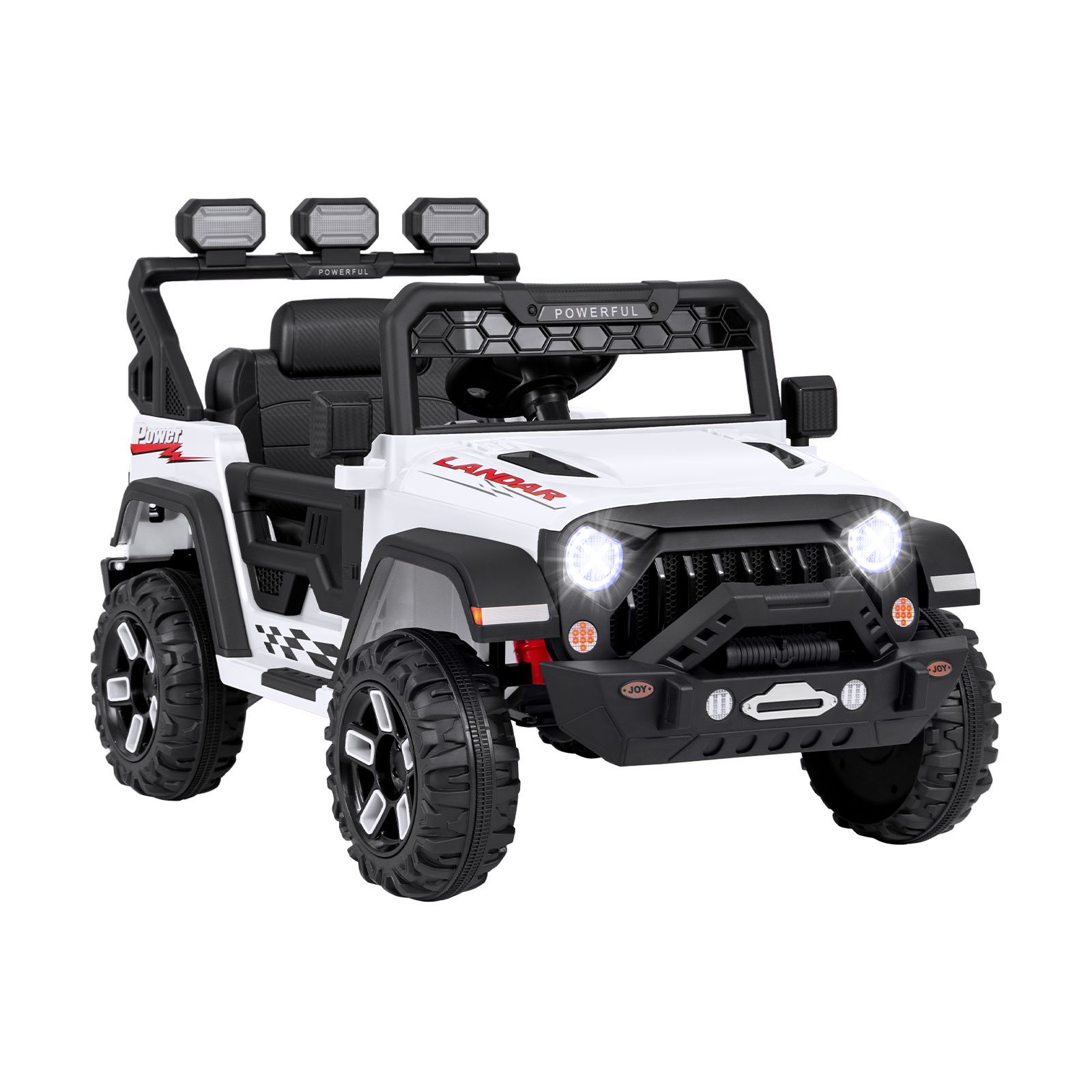 Kids Electric Vehicle - 12V Kids Ride on Truck - White - Savings Store