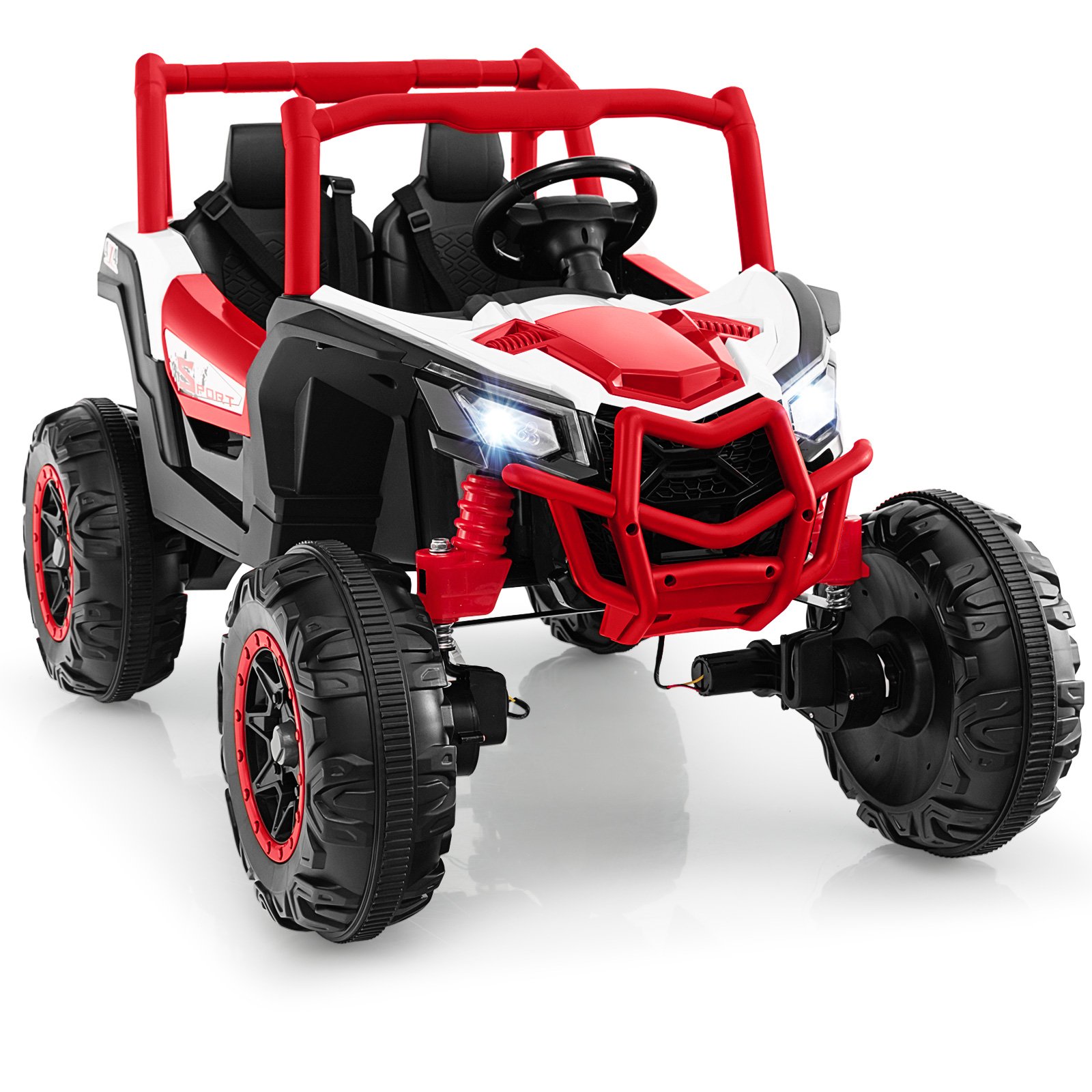 Kids Electric Vehicle - 24V Kids Ride on UTV - Red - Savings Store