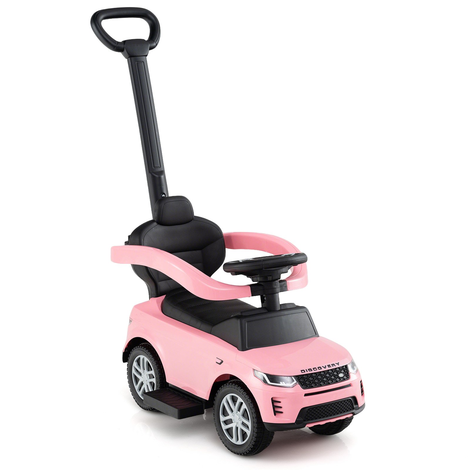 NECALY 3 in 1 Push Car for Toddlers Licensed Land Rover Discovery Ride on Toy-Pink - Savings Store