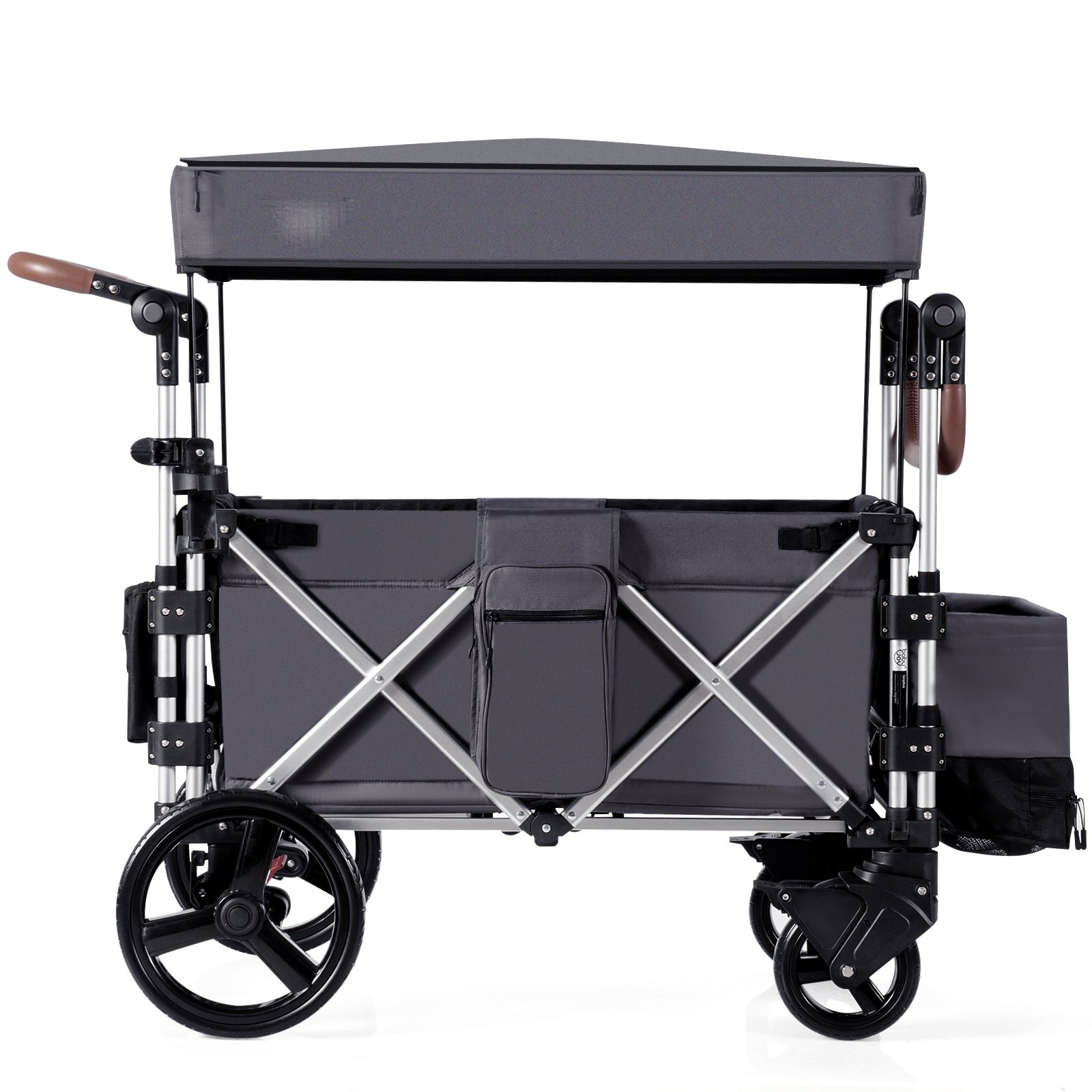 STARVESSA Twin Baby Double Stroller Wagon Push Pull Stroller-Gray - Savings Store