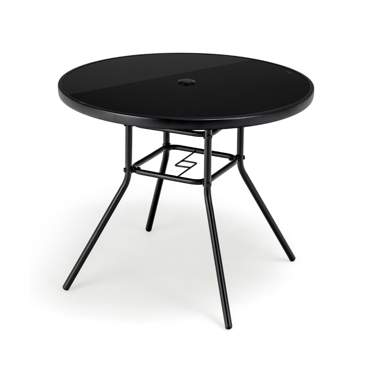 86 cm Patio Dining Table with 3.5 cm Umbrella Hole - Savings Store