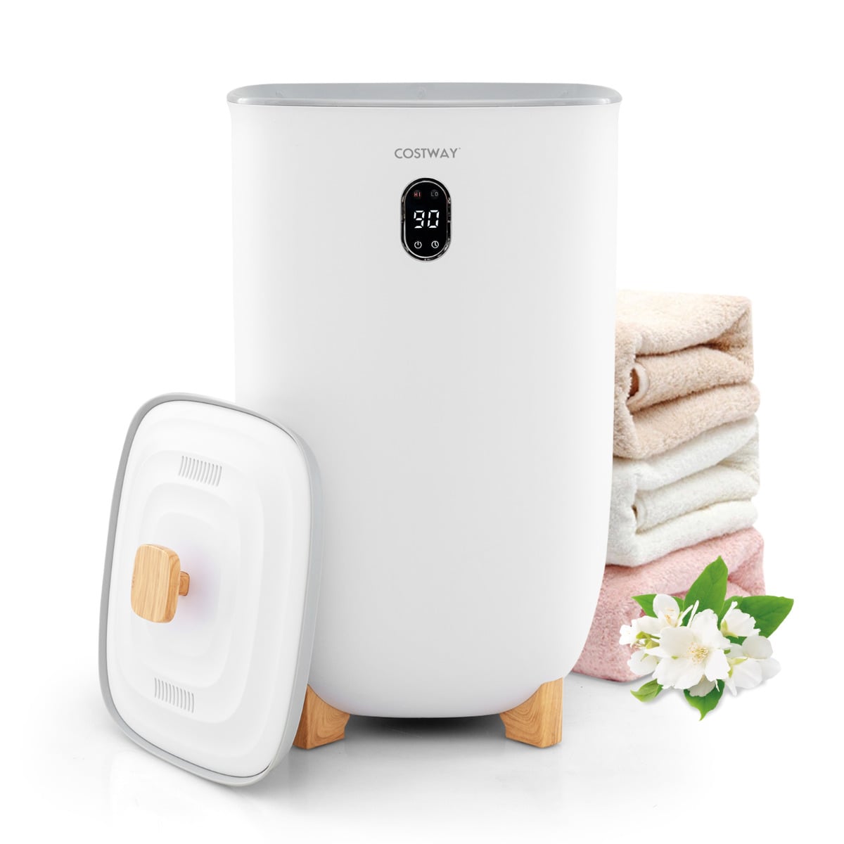 Towel Warmer for Bathroom 40L Large Blanket Warmer-White - Savings Store