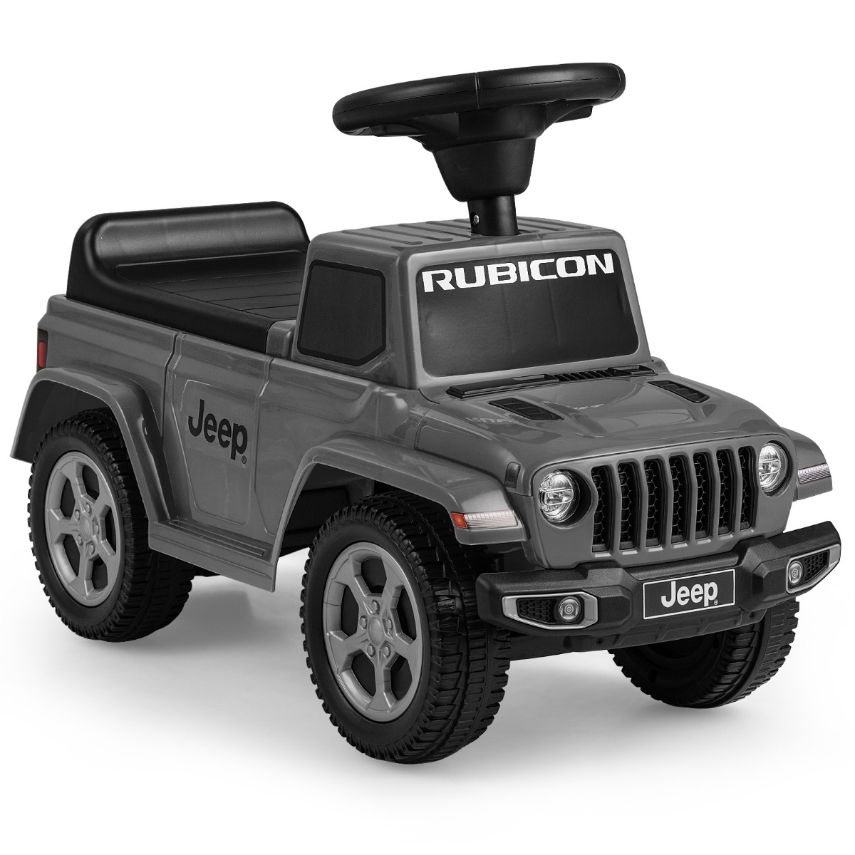 Licensed Jeep Ride-On Push Car with Steering Wheel - Grey - Savings Store