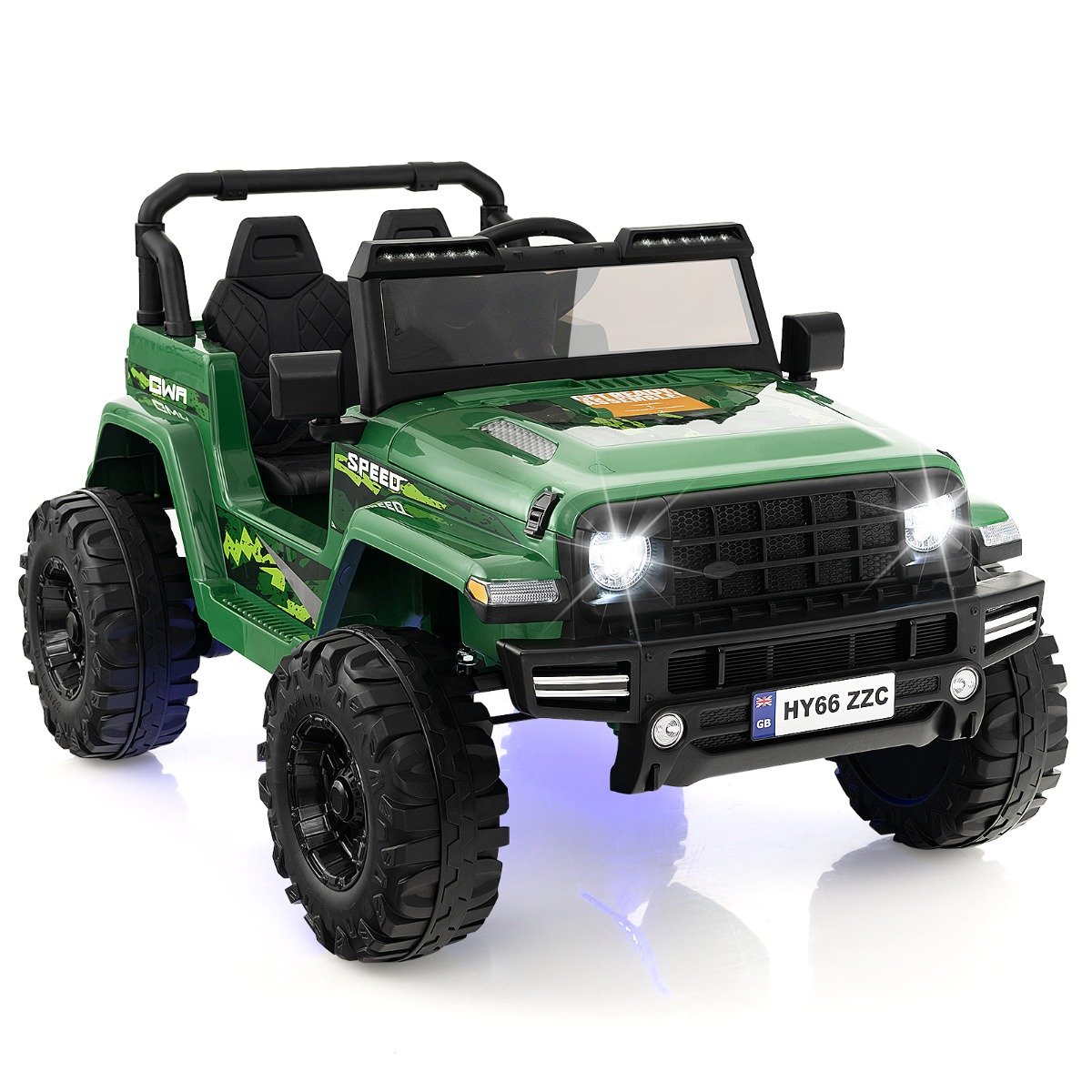 Kids Electric Car - 2Seater Rideon Car - Green - Savings Store