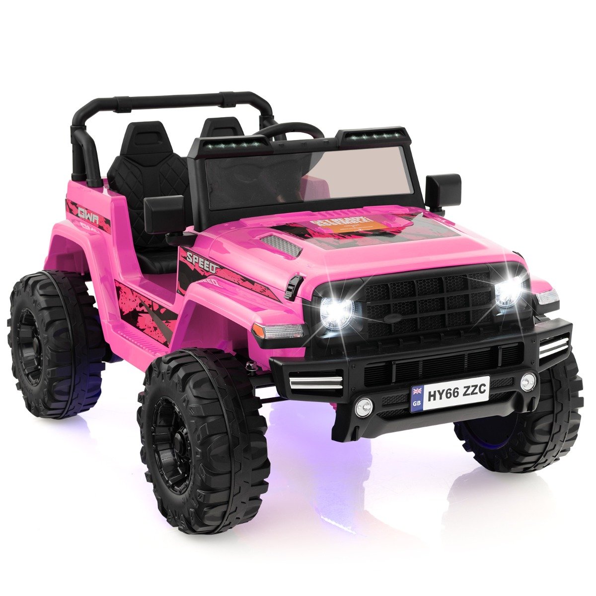 Kids Electric Car - 2Seater Rideon Car - Pink - Savings Store