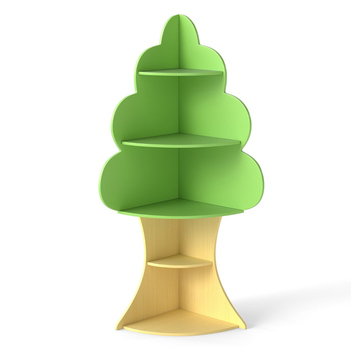 Tree Bookshelf for Kids 5-Tier Children Book Display Rack-Green - Savings Store