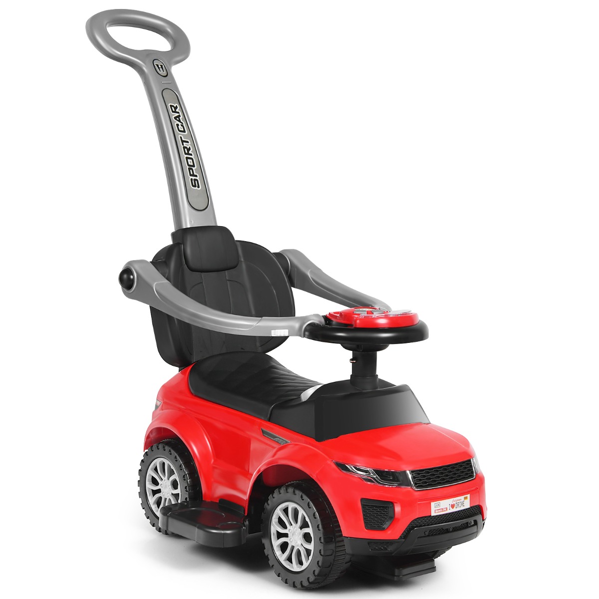 3-in-1 Ride-On Push Car Stroller - Red - Savings Store