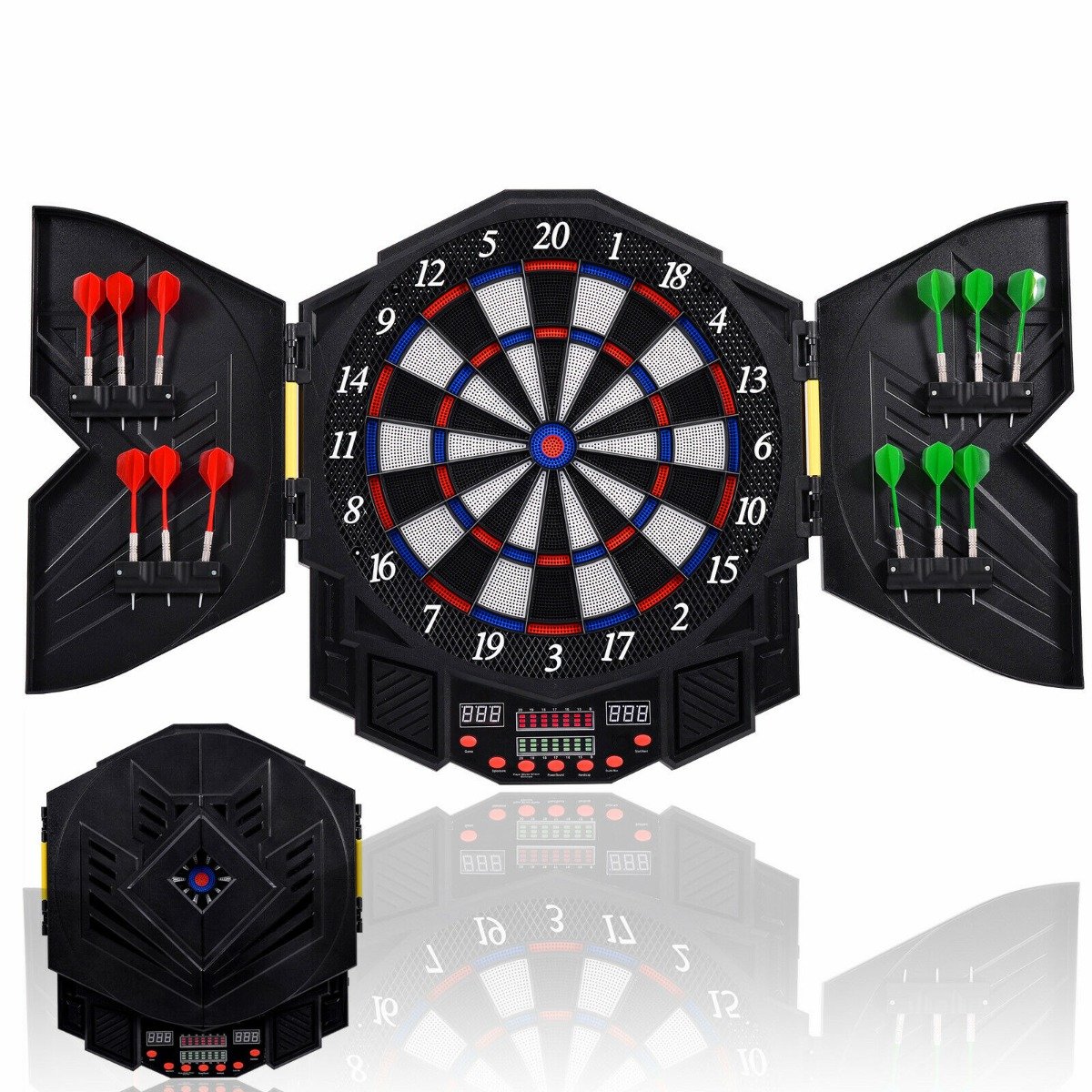 LED Dart Board with 216 Variations 12 Darts Included - Savings Store