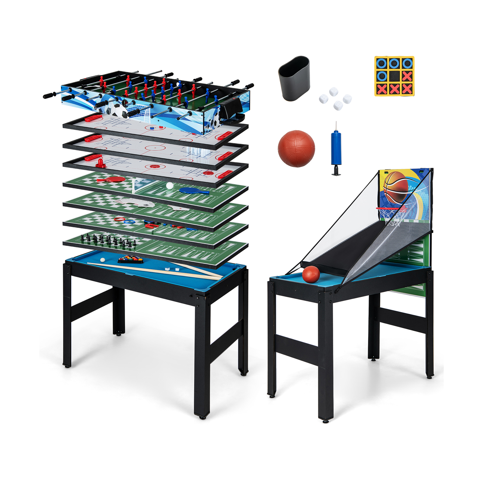 14-In-1 Game Table for Party Game Room Family Night - Savings Store