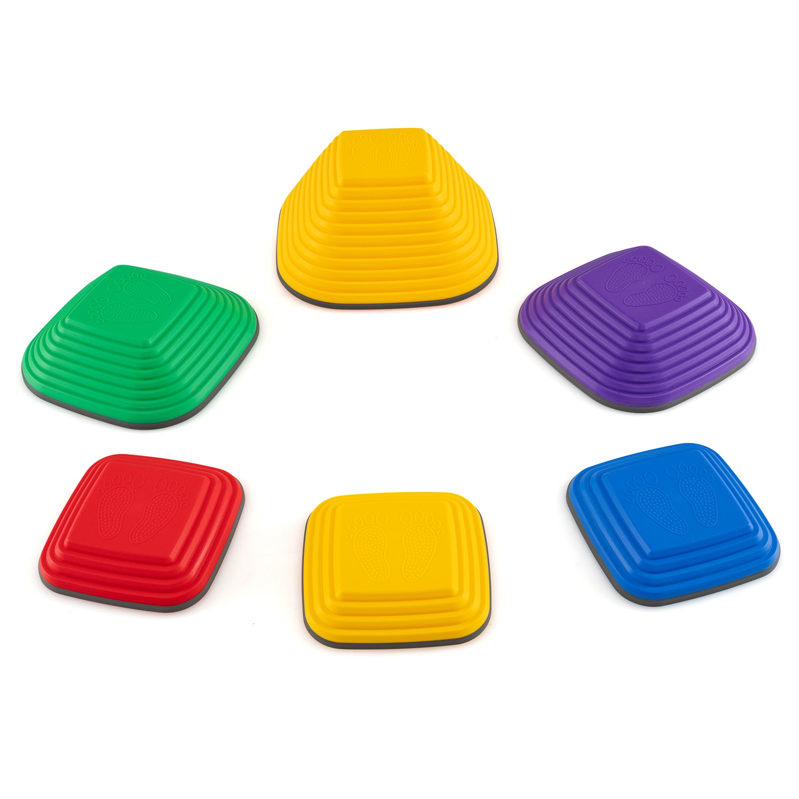 Kids Stepping Stone - 6 Pieces Kids Stepping Stone Non-Slip Square Toddler Balance Stones-Multicolor - Savings Store