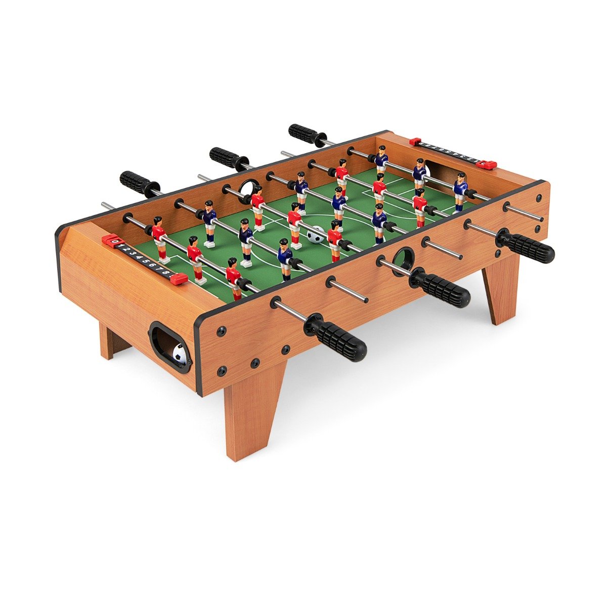 Foosball Table - Wooden Table Football Set with Footballs for Adults and Kids - Savings Store