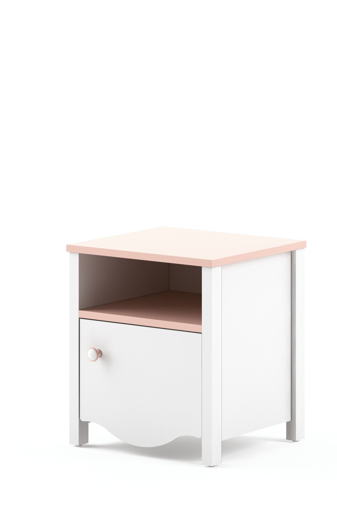 Bedside Table - MEYAH Nightstand White Matt 45cm - Art Nest