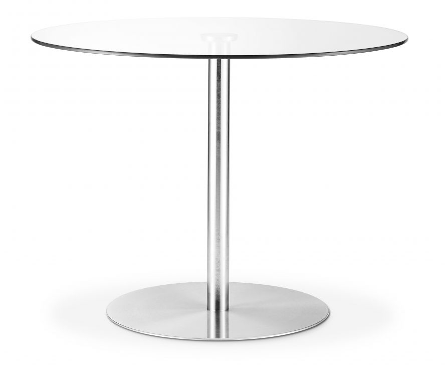 Milan Round Glass Pedestal Table - JB Collections