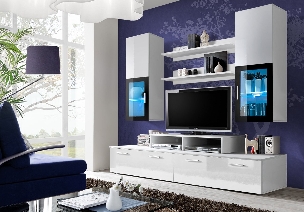 Timo Entertainment Unit - White Gloss - Art Nest