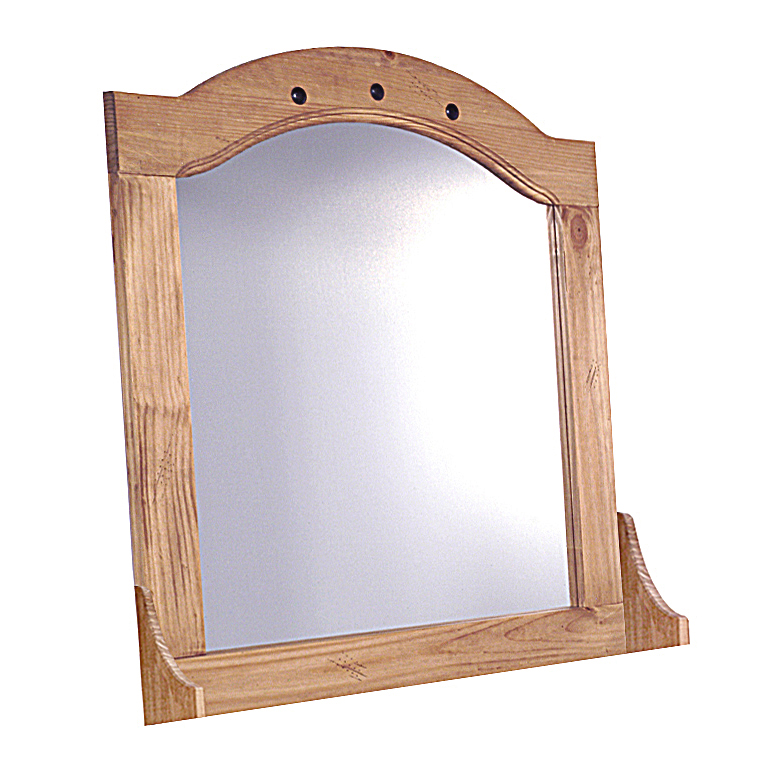 Waltham Large Solid Waxed Light Pine Vanity Mirror - Natural - Sigrid Mills