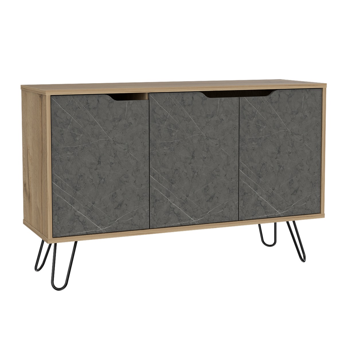 Manhattan Medium Sideboard with 3 Doors - Bleached Pine - Colton & Sawyer