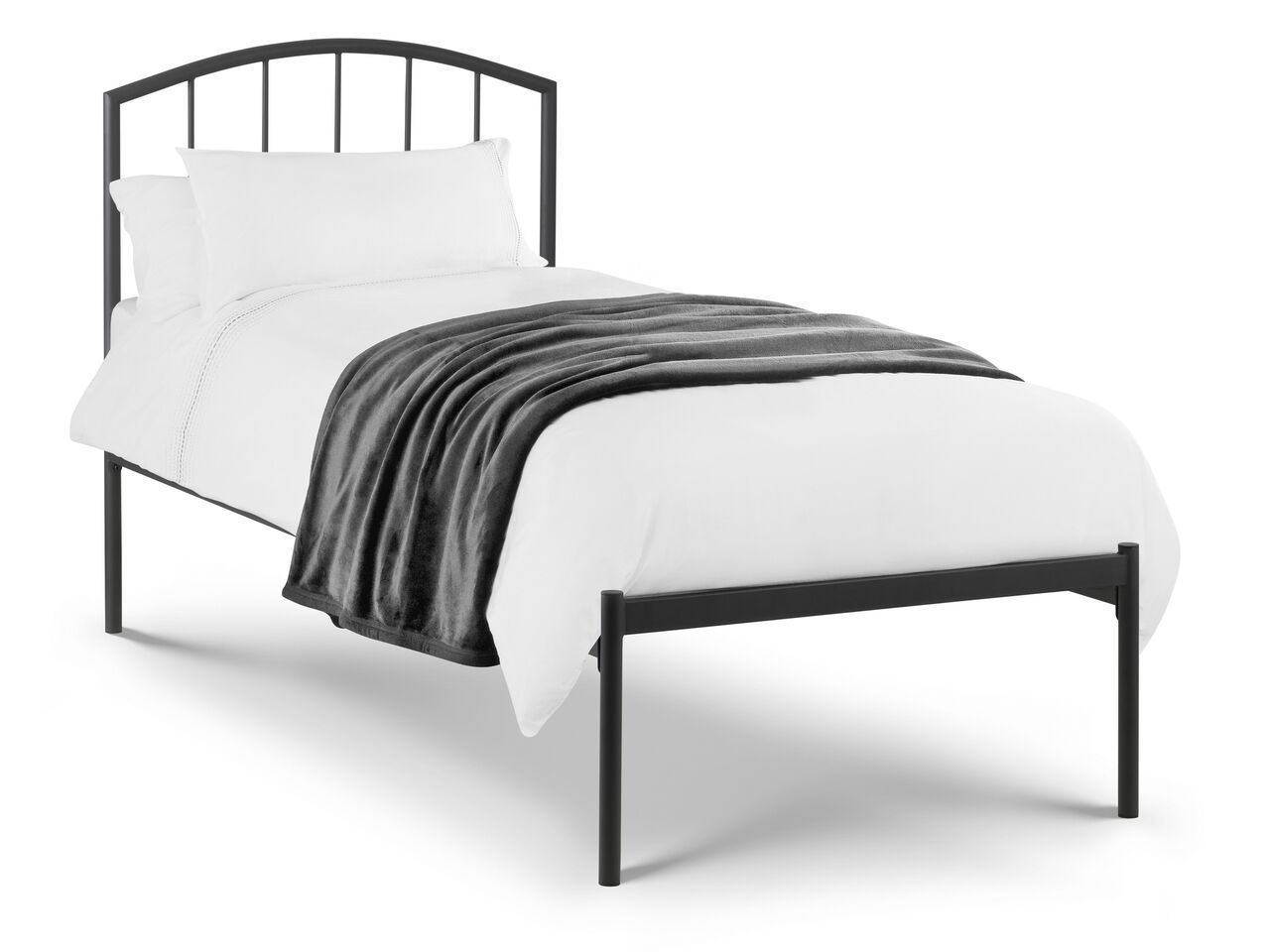 Onyx Anthracite Metal Bed Frame - Single 3ft - JB Collections