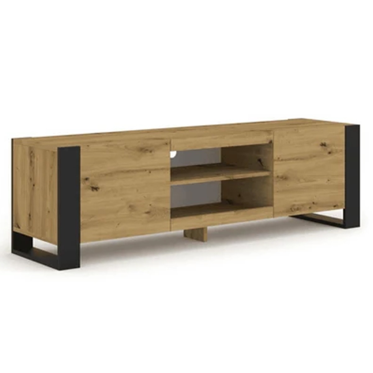 TV Cabinet - NORLINA TV Unit Oak Artisan 158cm - Art Nest
